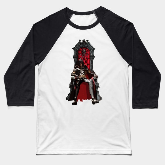 Captain Harlock Baseball T-Shirt by SirTeealot